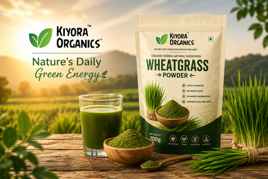 Kiyora Organics Wheatgrass Powder | 100% Pure & Natural