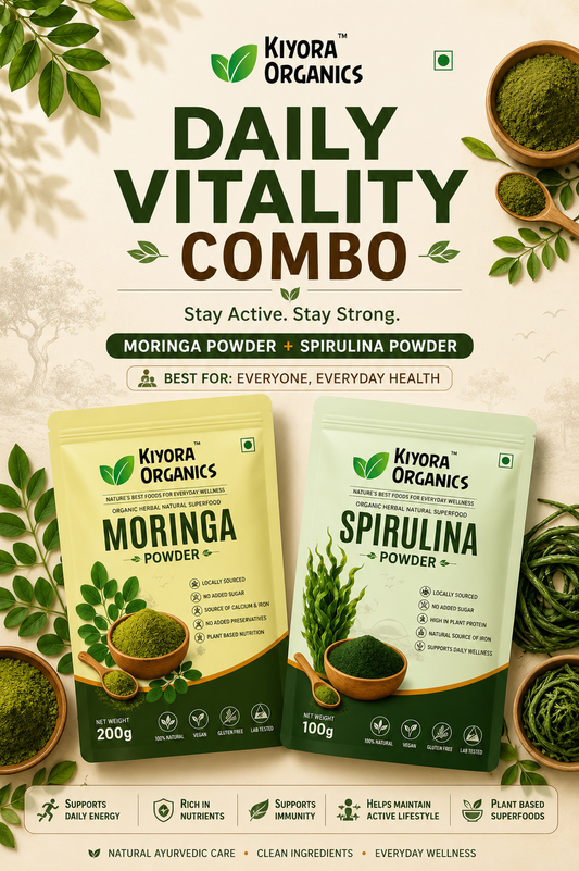 Daily Vitality Combo - Moringa + Spirulina Powder