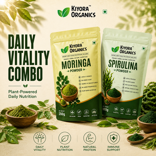 Daily Vitality Combo - Moringa + Spirulina Powder