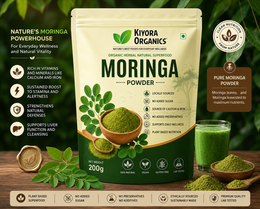 Kiyora Organics Moringa Leaf Powder | 100% Pure Natural Superfood