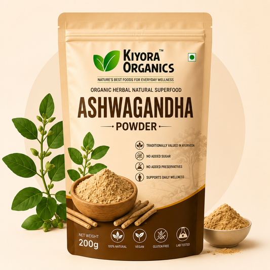 Kiyora Organics Ashwagandha Root Powder | 100% Pure & Natural | 200g