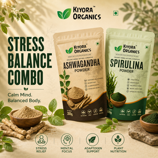 Stress Balance Combo | Ashwagandha Powder + Spirulina Powder
